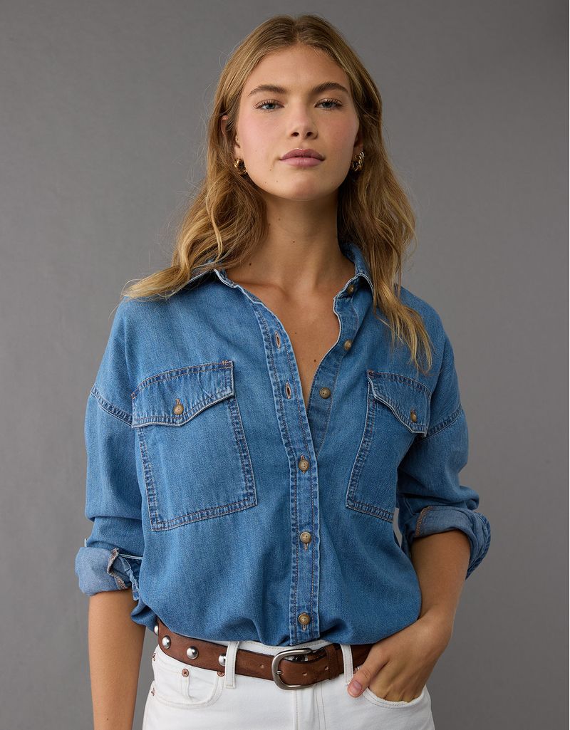 Camisas denim mujer online