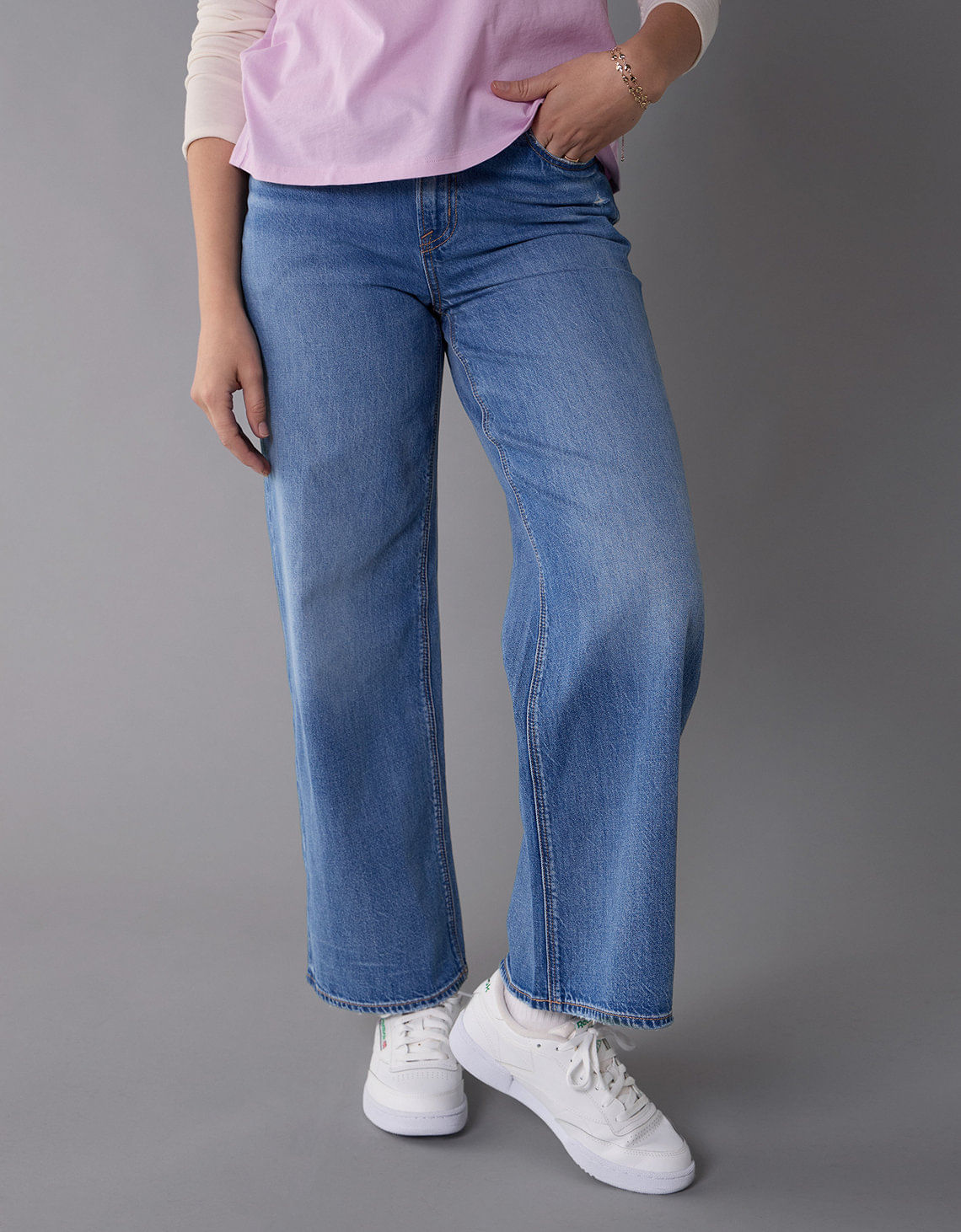 Cintura Alta PantalÃ³n Jean Recto Mujer Pantalones De Mezclilla